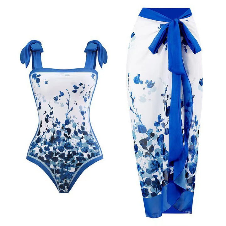 Damen Einteiler Badeanzug mit asymmetrischem Schnitt und eleganter Palazzo-Hose Echo Archiv