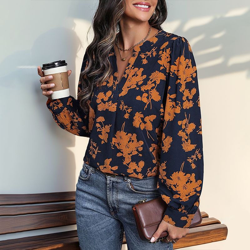 Damen Elegante Bluse mit floralen Mustern Echo Archiv