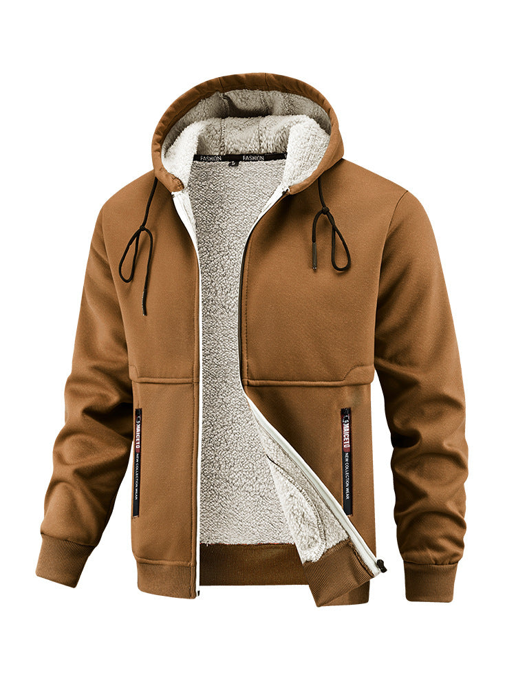 Herren Kapuzenjacke mit kuscheligem Innenfutter und praktischen Taschen Echoarchiv