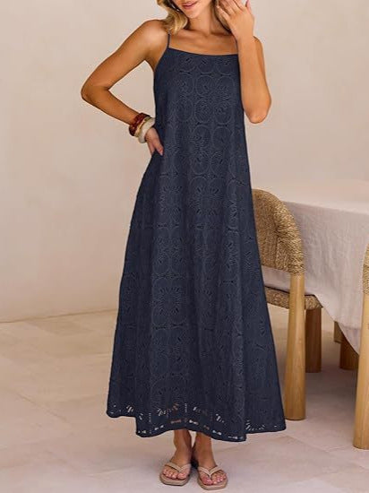 Damen Maxikleid mit filigranem Lochmuster Echo Archiv