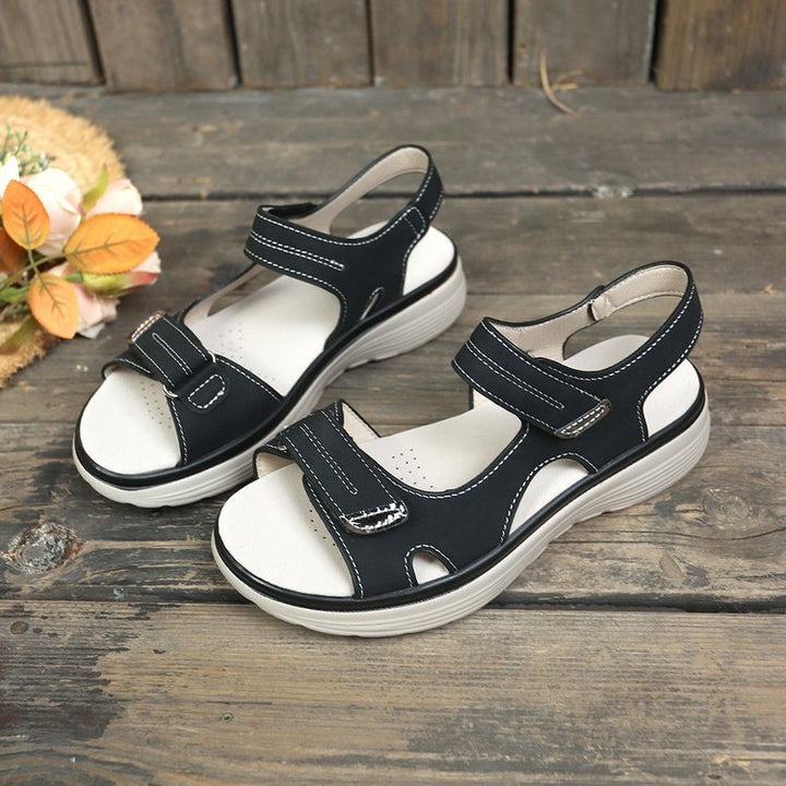 Damen Sportlich-elegante Komfort-Sandalen mit gepolstertem Fußbett und verstellbaren Klettverschlüssen – Sorelia