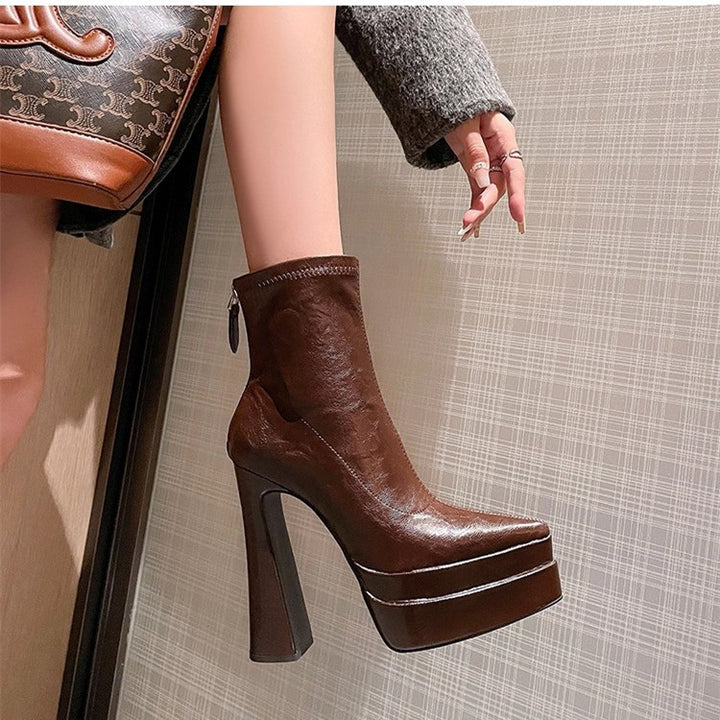 Damen Modische Plateau-Stiefeletten Echo Archiv