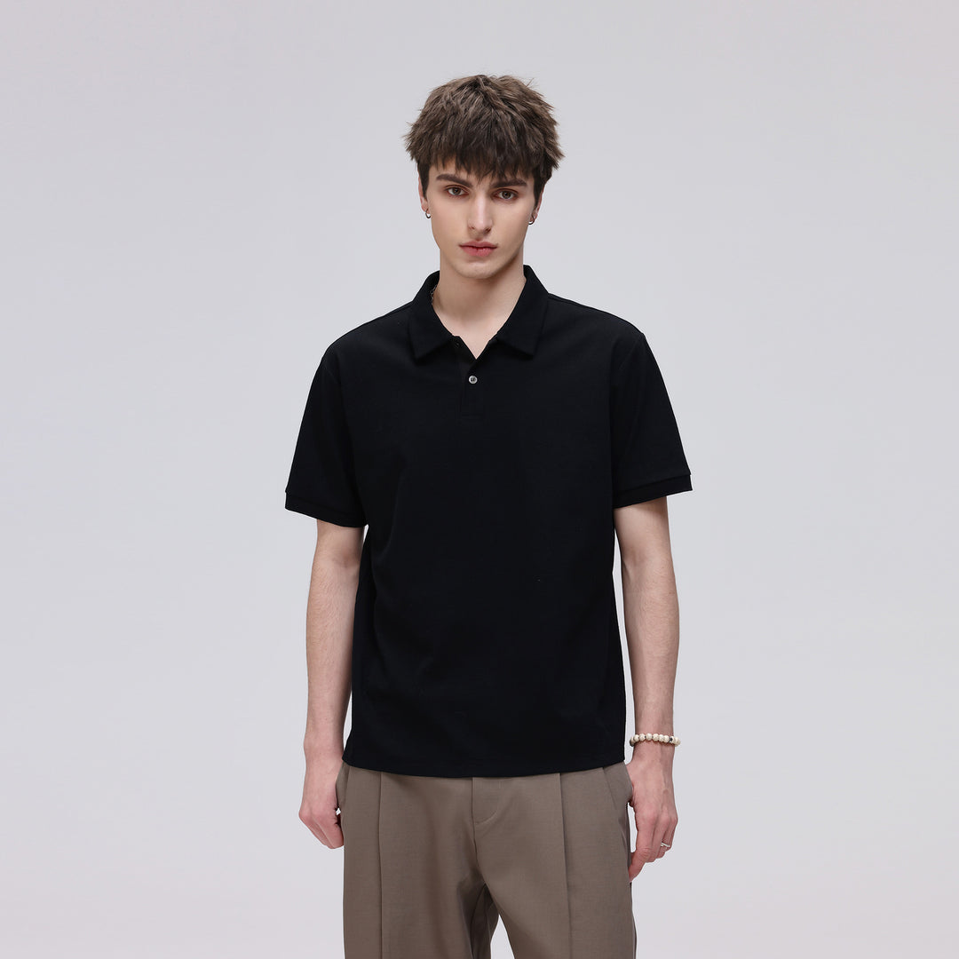 Herren Thermoregulierendes Piqué-Poloshirt mit feiner Struktur und Kurzarm Echo Archiv
