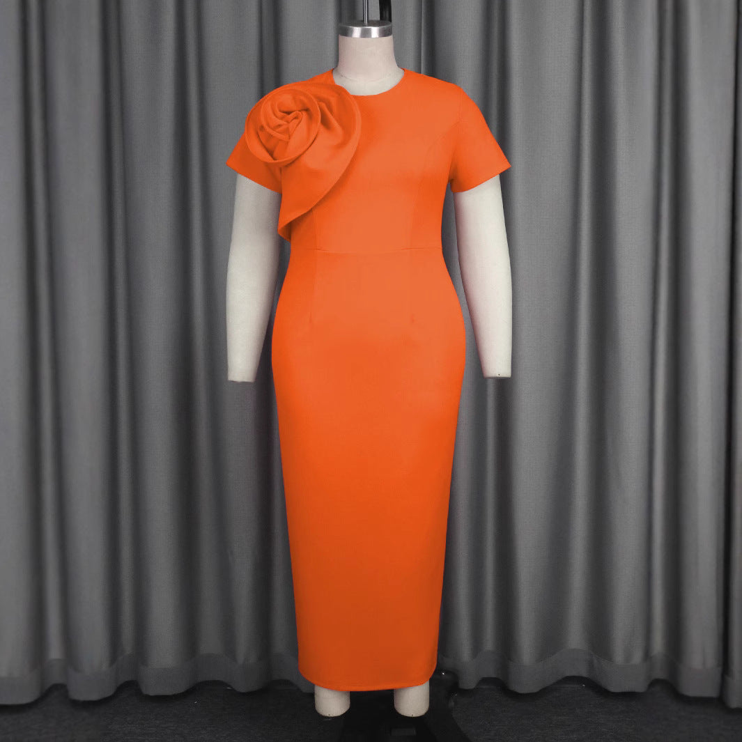 Damen Elegantes Maxikleid mit floralem Rüschendetail Echo Archiv