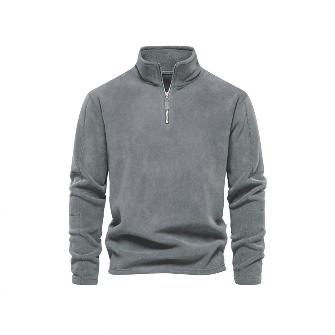 Herren Fleece-Pullover mit praktischen Reißverschlusselementen und hohem Kragen Echoarchiv
