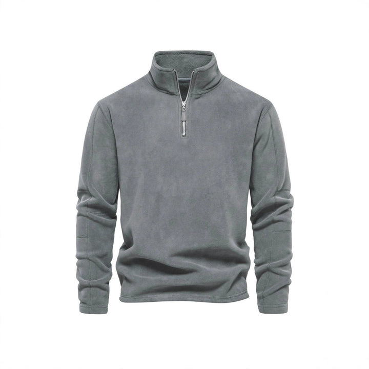 Herren Fleece-Pullover mit praktischen Reißverschlusselementen und hohem Kragen Echoarchiv