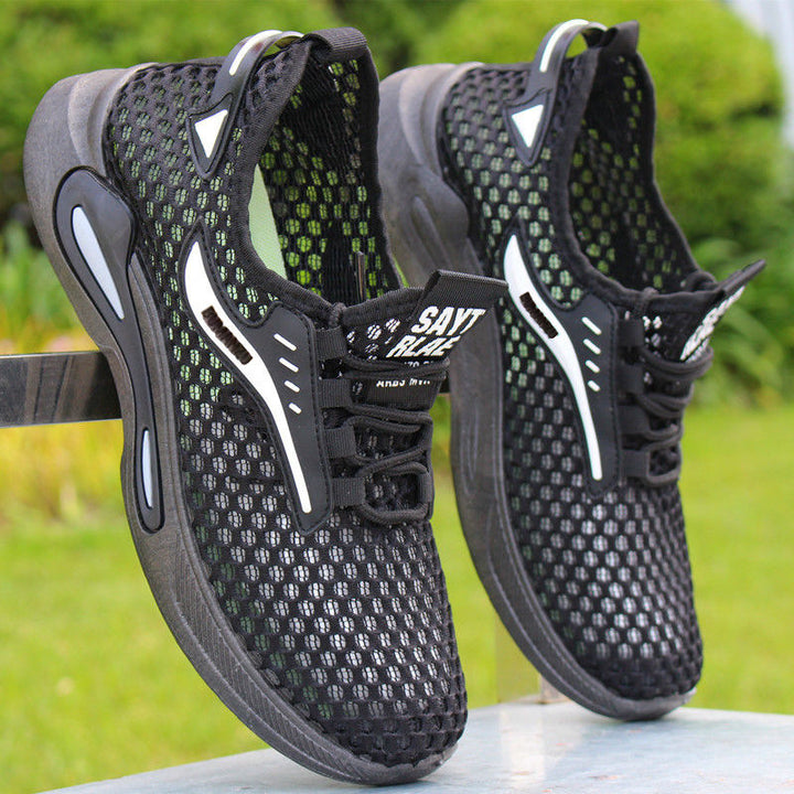Herren Atmungsaktiver Netz-Slip-On-Laufschuh mit reflektierenden Details und Memory-Foam-Dämpfung Echoarhiv