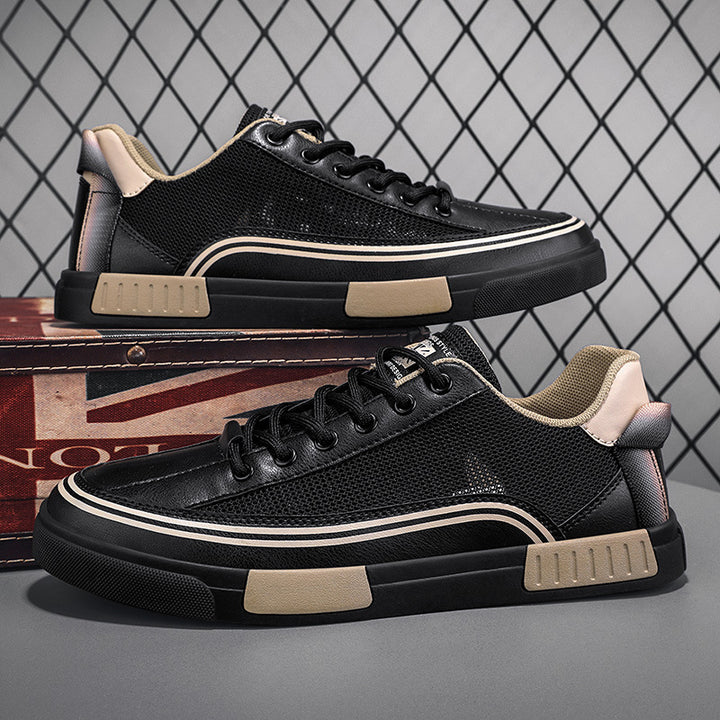 Unisex leichte Retro-Cupsohlen-Sneaker mit atmungsaktivem Mesh, gepolstertem Komfortfußbett und griffiger Gummilaufsohle – Norré