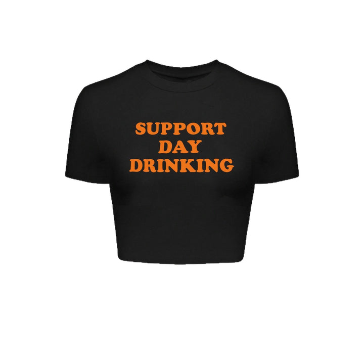 Damen Crop-T-Shirt mit kreativem Spruchdesign Echo Archiv