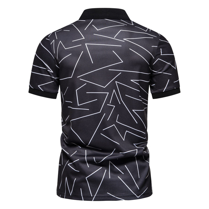 Herren Poloshirt mit modernem Grafikdesign Echoarchiv