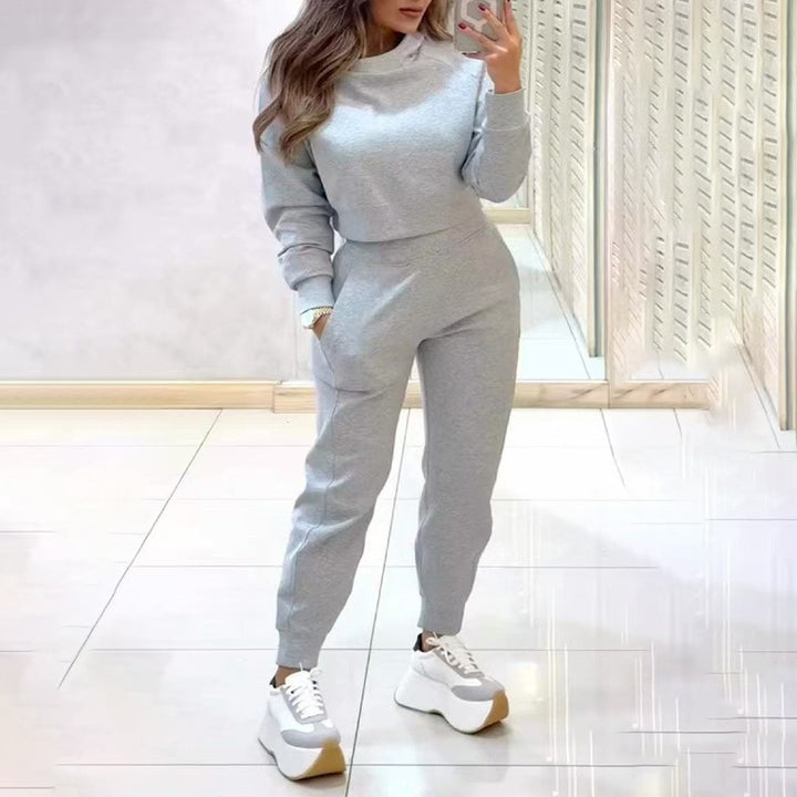 Damen Modischer Sweater und Jogginghose Set Echoarchiv