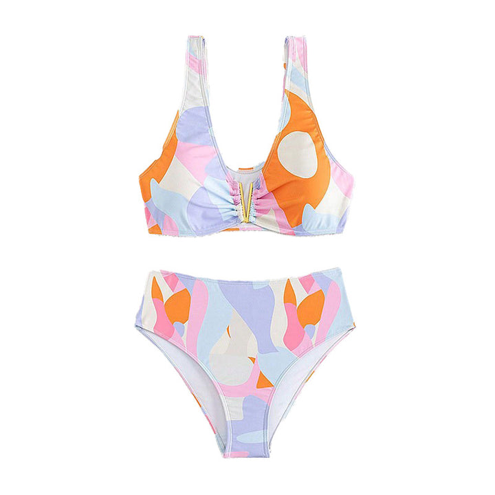 Damen Bikini-Set mit verspieltem Schnitt und hohem Taillendesign Echo Archiv