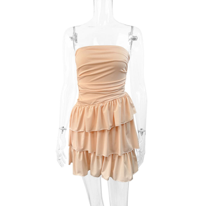 Damen Trägerloses Rüschenkleid mit voluminösem Rock Echo Archiv