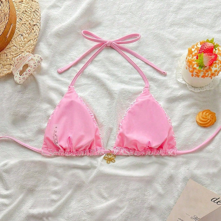 Damen Triangel-Bikini mit Blumenstickerei Echo Archiv