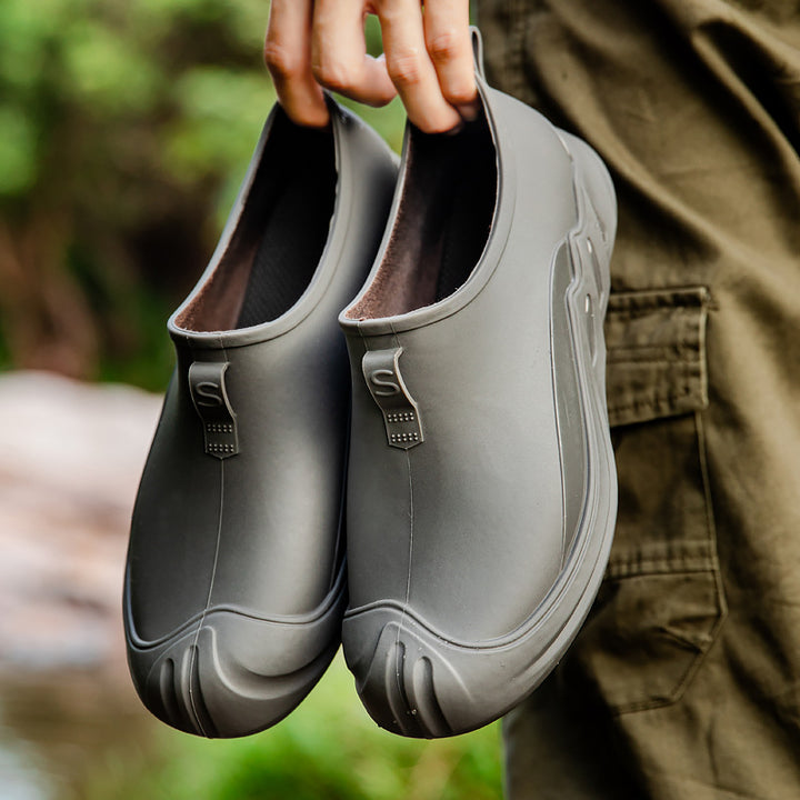 Herren Robuste wasserdichte Outdoor‑Clogs aus Vollgummi mit griffiger Profilsohle Echoarhiv