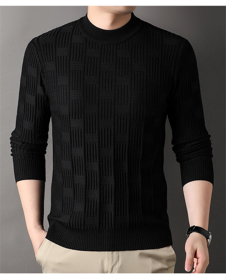 Herren Feinstrickpullover mit modernem Strukturdesign Echoarchiv