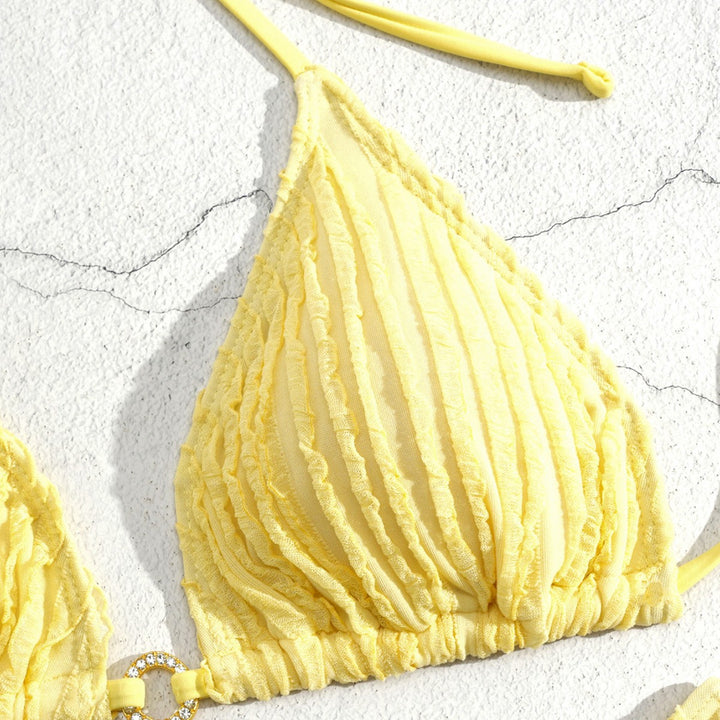 Damen Triangel-Bikini mit Rippendesign Echo Archiv