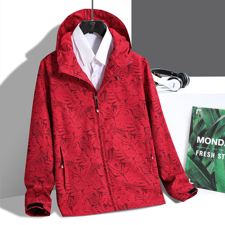 Herren Sportliche Übergangsjacke mit floralem Muster Echo Archiv