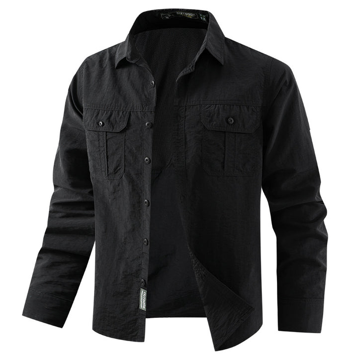 Herren nan leichtes UV-Schutz Outdoor-Hemdjacke mit atmungsaktivem Mesh-Futter, Klappentaschen und schnell trocknender Webstruktur Echo Archiv
