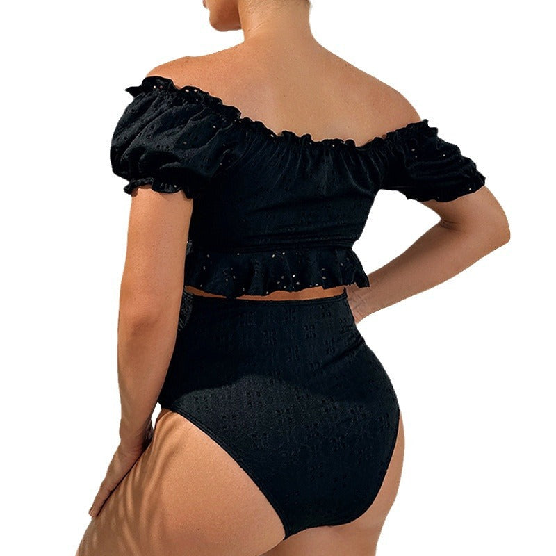 Damen Umstandsbikini mit off-shoulder Oberteil und rüschendem Design Echo Archiv