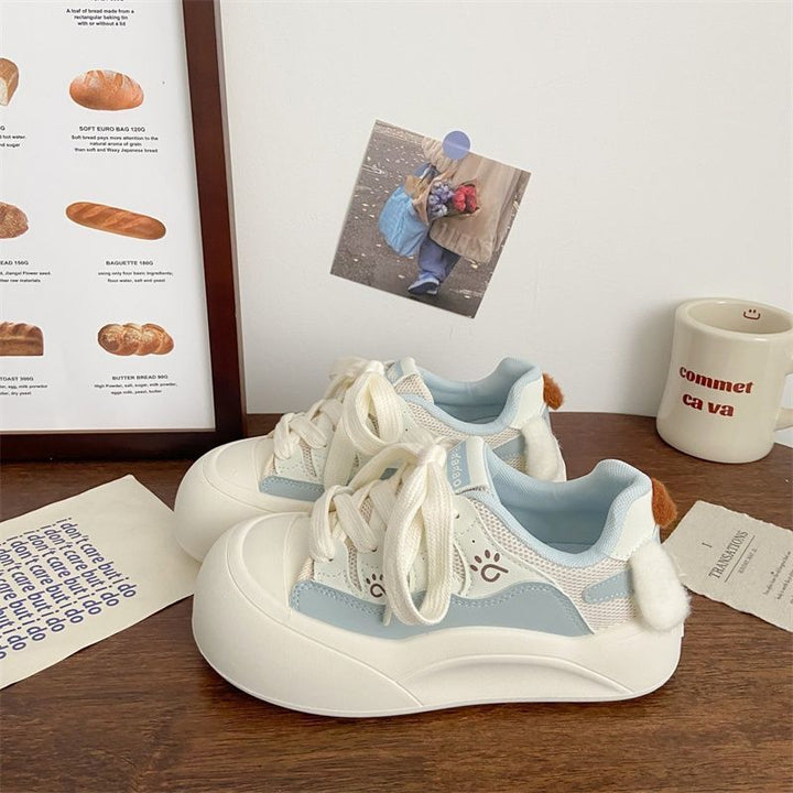 Damen Plattform-Sneaker mit verspielten Applikationen und bequemer Sohle Echo Archiv