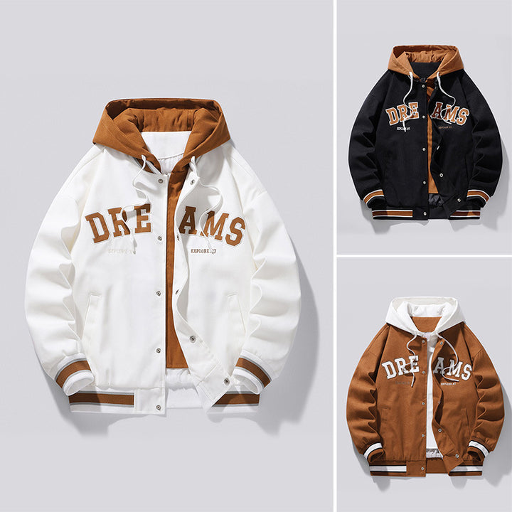 Herren Übergangsjacke mit verstellbarem Kapzuden und modernen Akzenten Echoarchiv