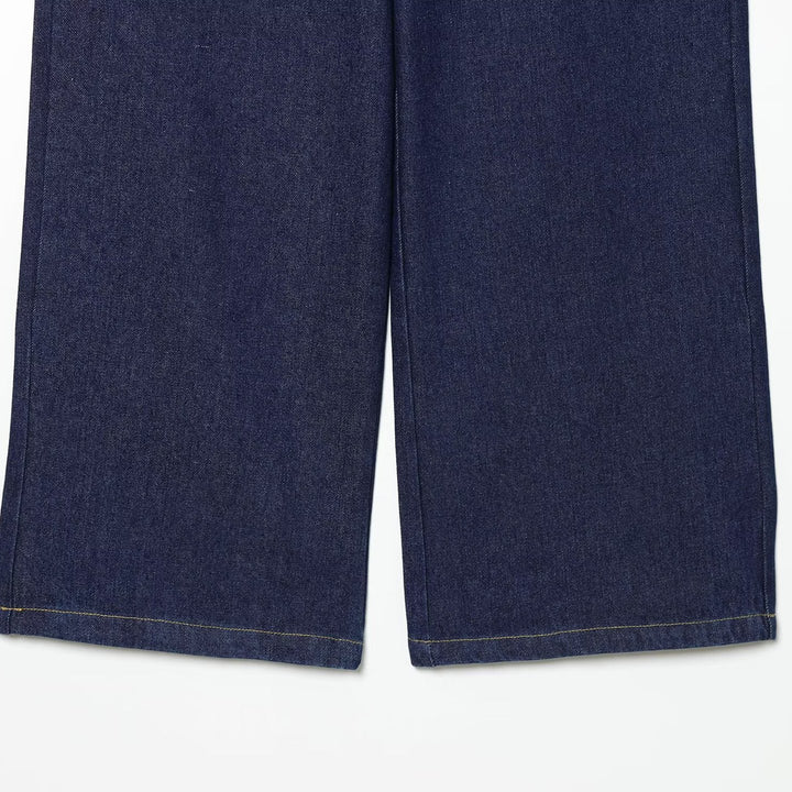 Damen Hochtaillierte Jeanshose kurz geschnitten mit weitem Bein und Fünf‑Taschen‑Schnitt Echo Archiv