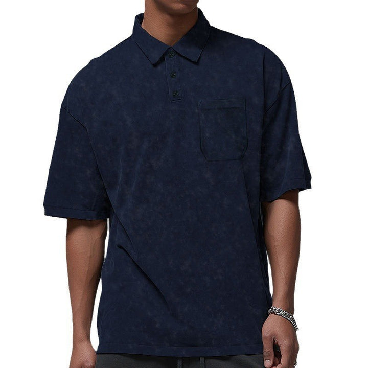Herren Poloshirt mit strukturiertem Design und praktischer Brusttasche Echoarchiv