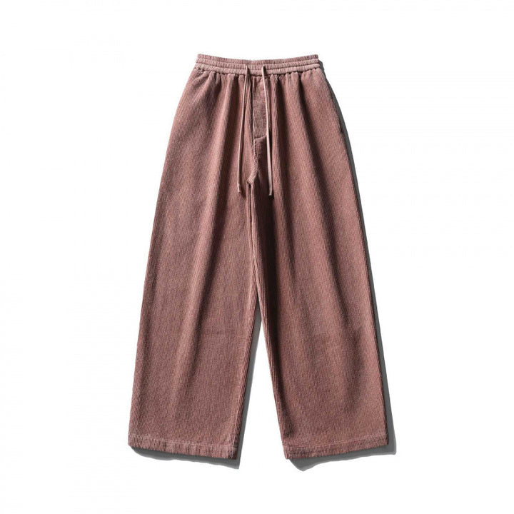 Unisex Weite Cordhose im Relaxed-Fit mit elastischem Bund, Tunnelzug und geradem Bein Echo Archiv