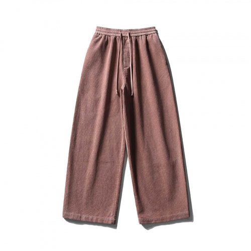 Unisex Weite Cordhose im Relaxed-Fit mit elastischem Bund, Tunnelzug und geradem Bein Echo Archiv