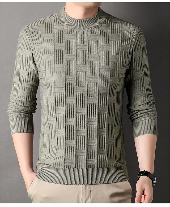 Herren Feinstrickpullover mit modernem Strukturdesign Echoarchiv