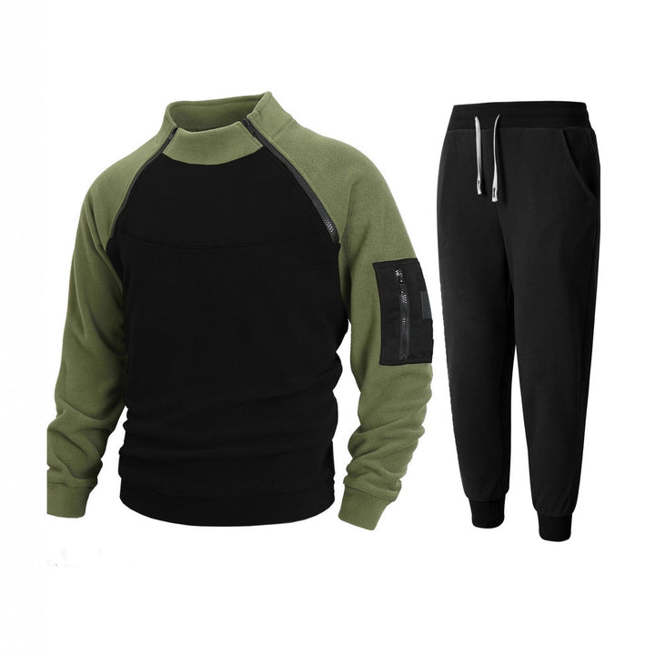 Herren Sportliches Oberteil mit funktionalem Reißverschluss und komfortabler Jogginghose Echoarchiv