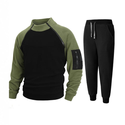 Herren Sportliches Oberteil mit funktionalem Reißverschluss und komfortabler Jogginghose Echoarchiv