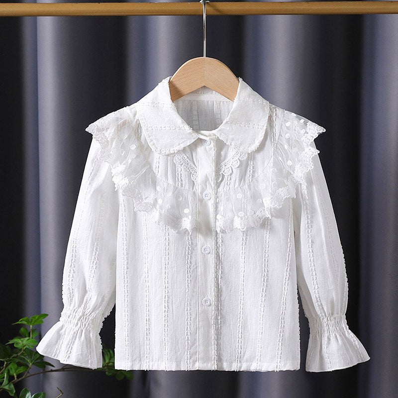 Mädchen Bluse mit eleganter Rüschendekoration Echo Archiv