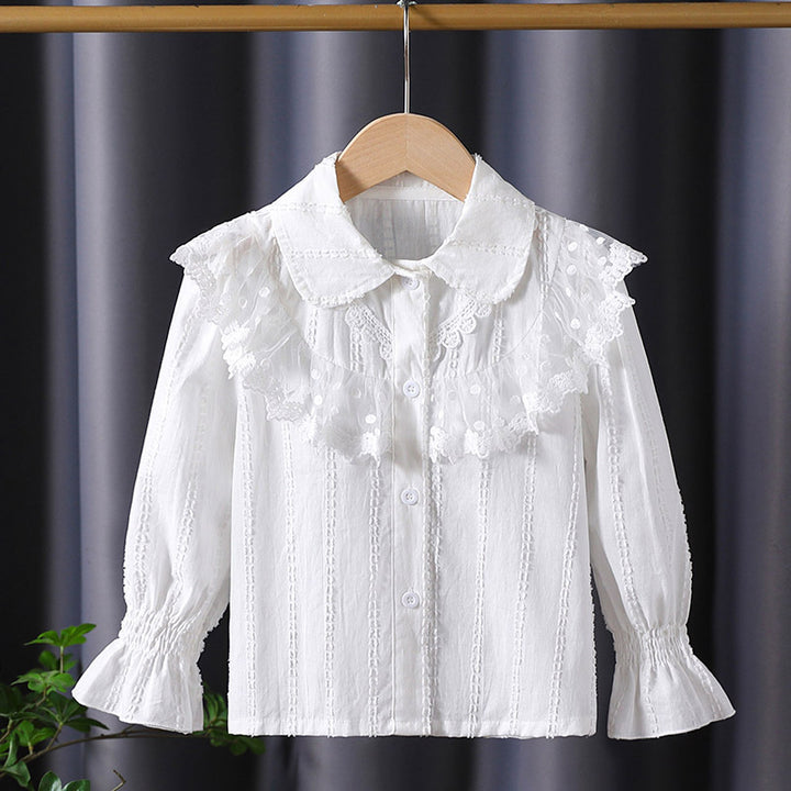 Mädchen Bluse mit eleganter Rüschendekoration Echo Archiv