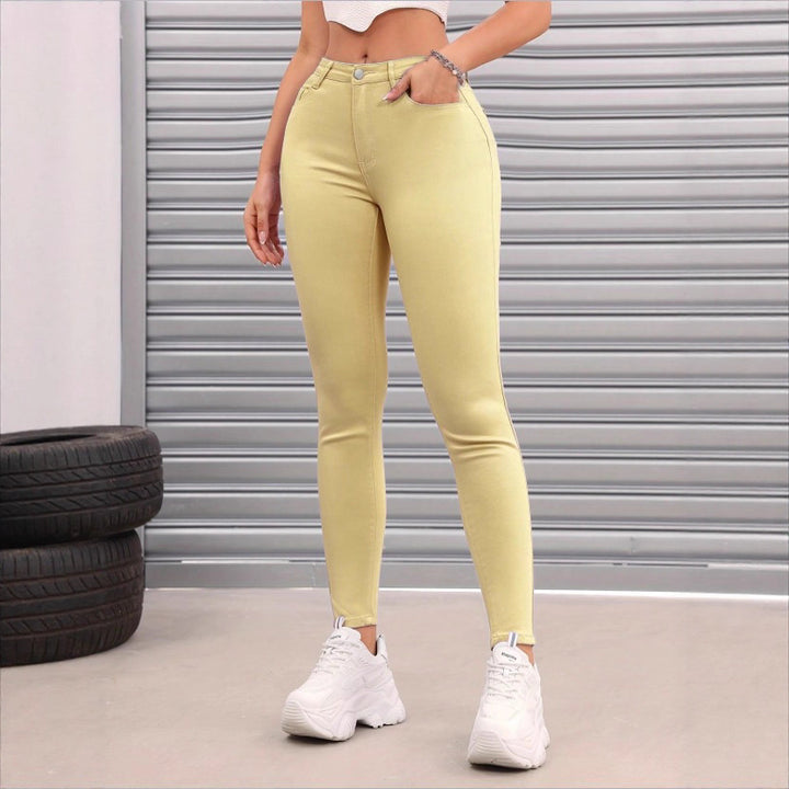 Damen Thermo-Skinny-Jeans mit Fleecefutter und hoher Taille Echo Archiv