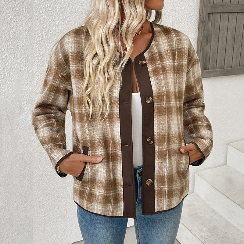 Damen Fleecejacke im karomuster Echo Archiv