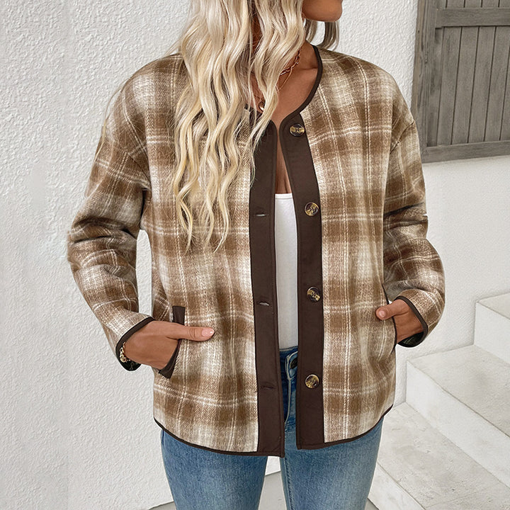 Damen Fleecejacke im karomuster Echo Archiv