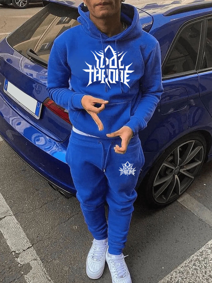 Herren Hoodie und Jogginghose Set mit auffälligem Logo-Design Echoarchiv