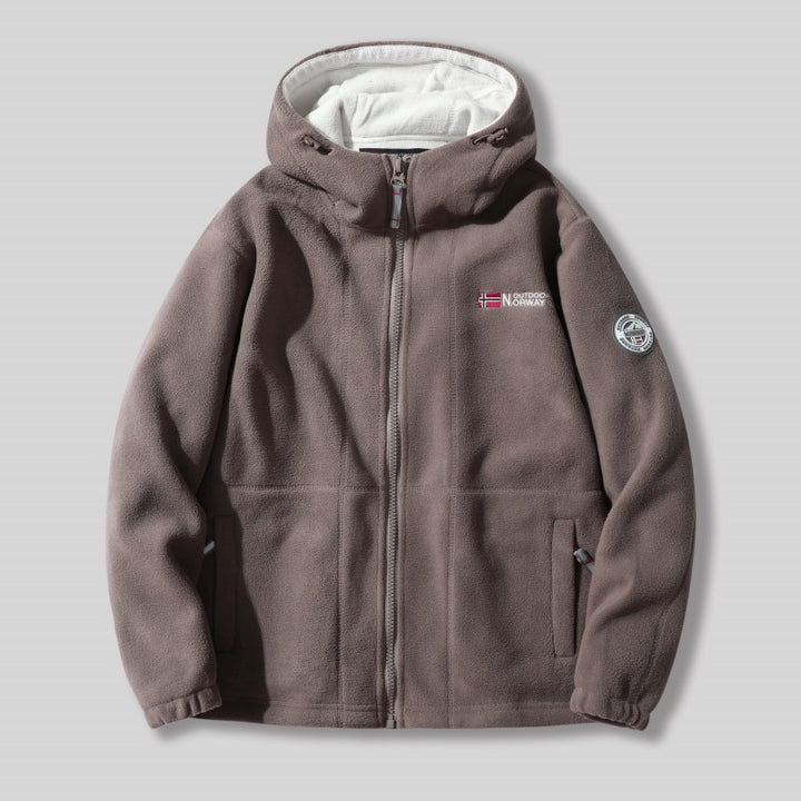 Herren Fleecejacke mit abnehmbarem Kapuzen Echo Archive