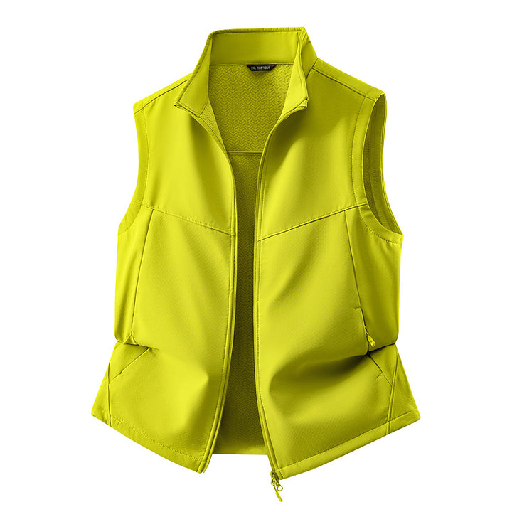 Damen Ärmellose Softshell-Weste mit Stehkragen, Stretchfutter und Zweiwege-Reißverschluss Echo Archiv