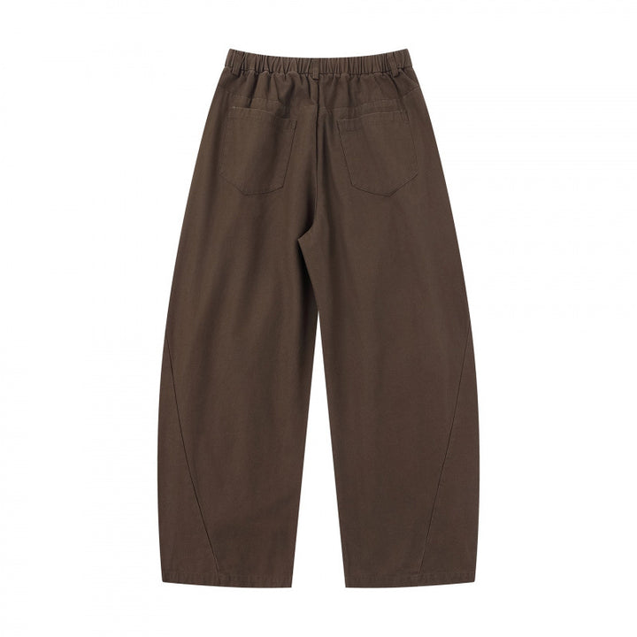Damen Weite Culotte-Hose mit elastischem Bund, dekorativen Falten und geschwungenen Nahtdetails Echo Archiv