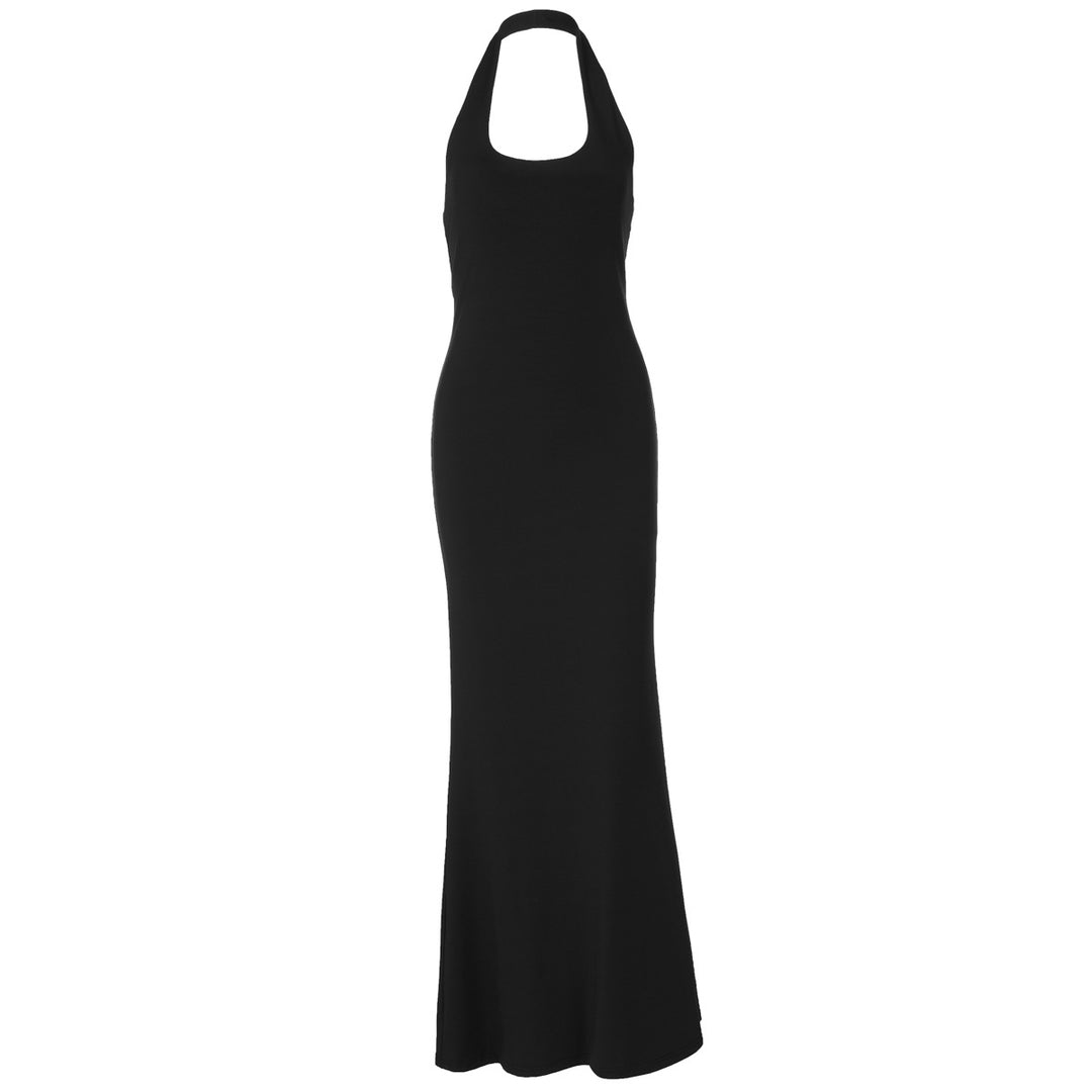 Damen Elegantes Maxikleid mit tiefem Rundhalsausschnitt und figurbetonter Passform Echo Archiv