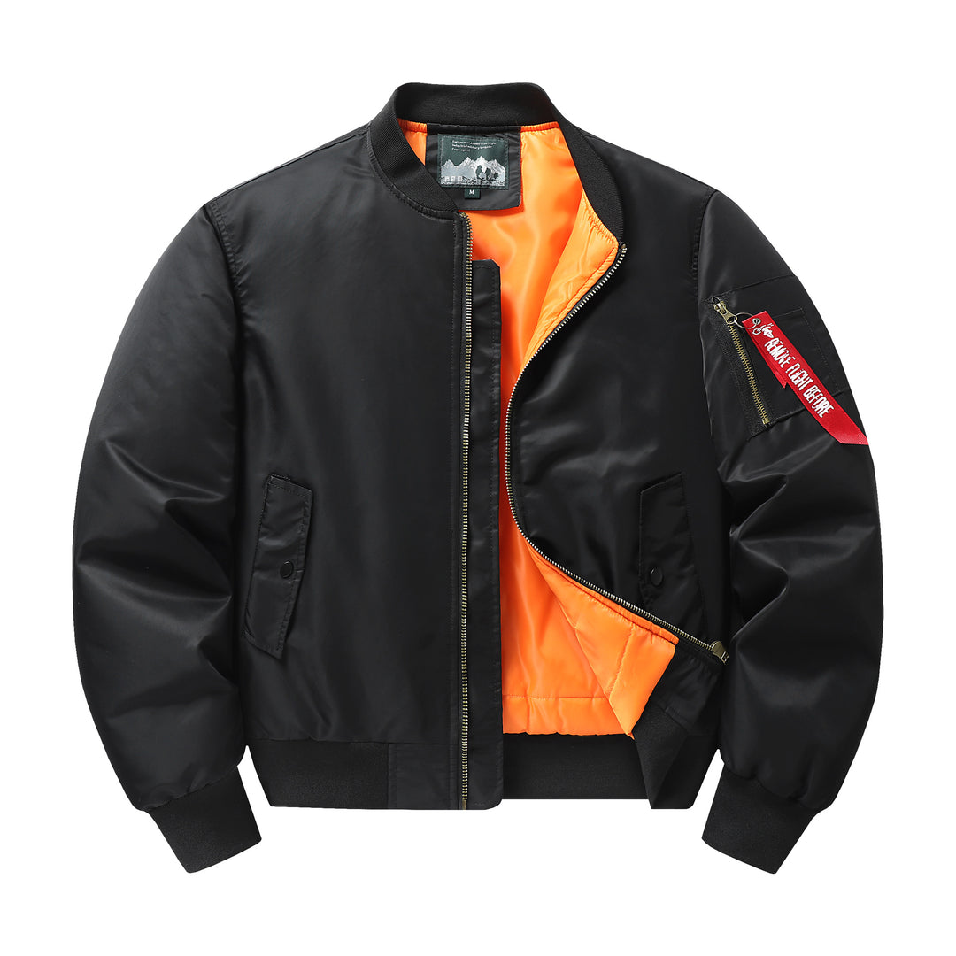 Herren Flieger-Bomberjacke mit kontrastfutter winddichtem Shell und Ärmel-Utilitytasche Echo Archiv