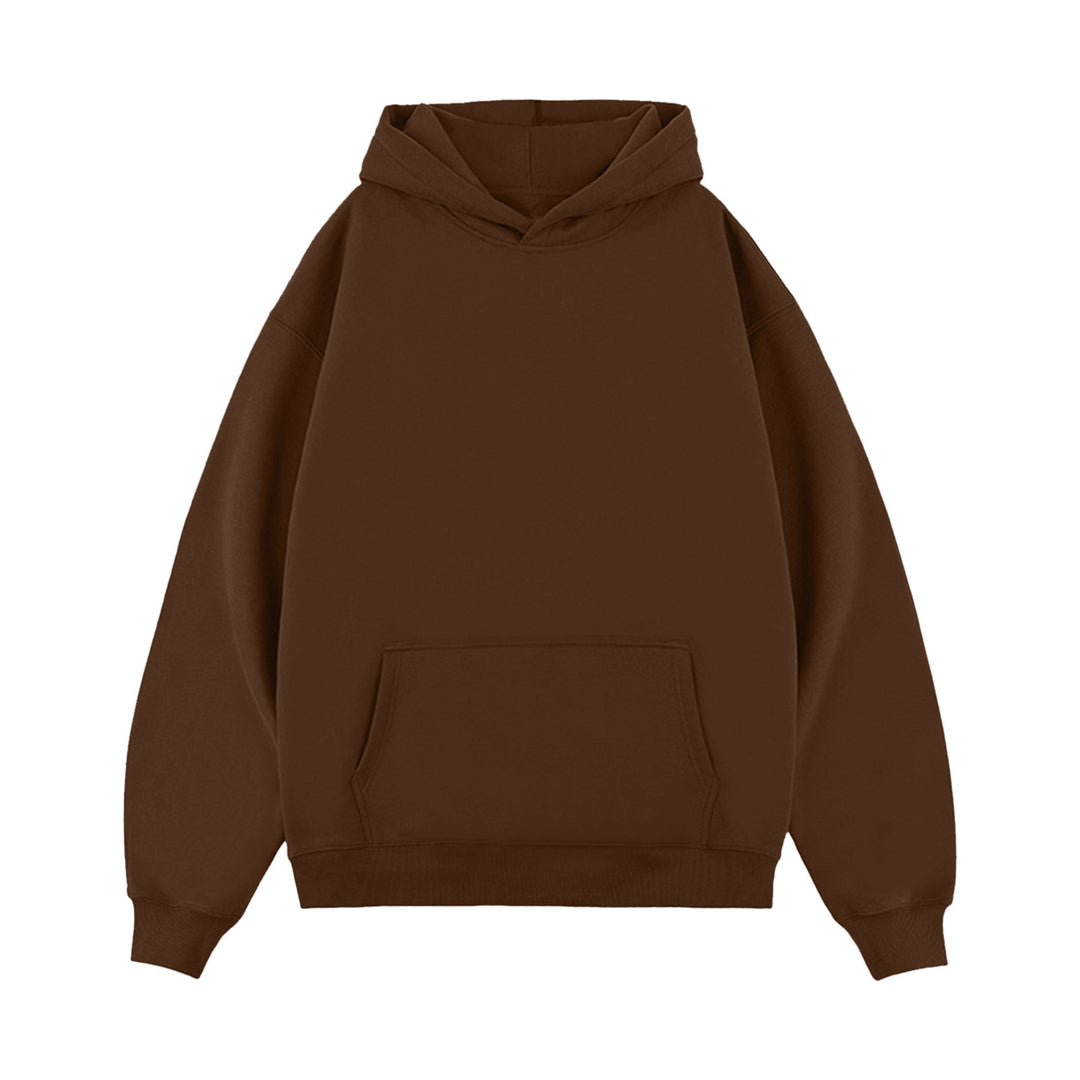 Unisex minimalistischer Oversize-Kapuzenpullover mit gedoppelter Kapuze, tiefer Schulter und breitem Rippbund Echo Archiv