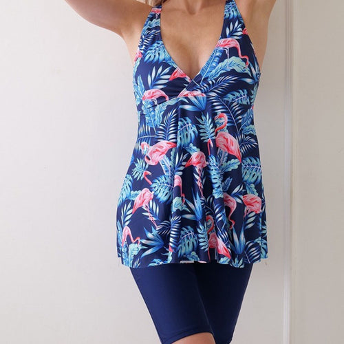 Damen Tankini-Set mit floralem Design und figurumspielender Passform Echo Archiv