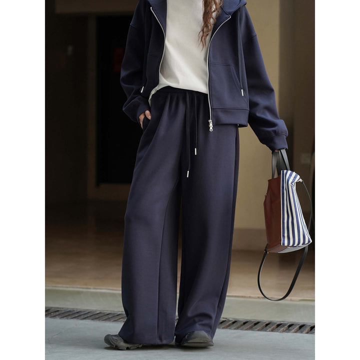 Damen Lounge‑Palazzo‑Sweathose im Relaxed‑Cut mit hohem Elastbund und Bindekordel Echoarchiv