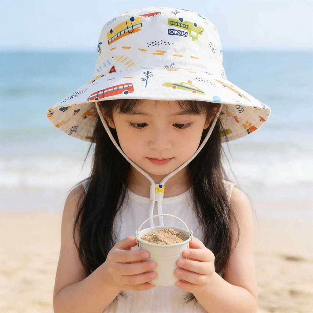 Unisex nan Kinder Sonnenhut mit breiter Krempe verstellbarem Kinnband und Einhornprint  Echo Archiv