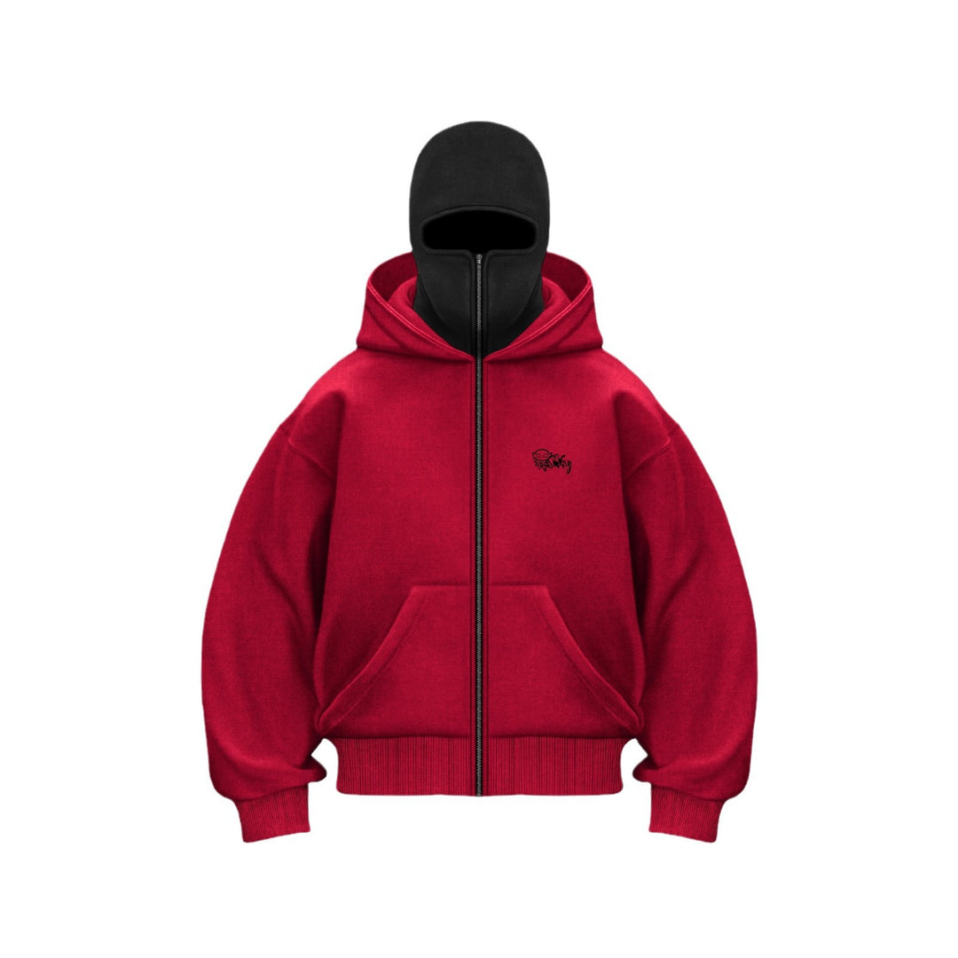 Unisex Kapuzen-Sweatjacke mit vollem Reißverschluss und enganliegender Kapuze – Auréline