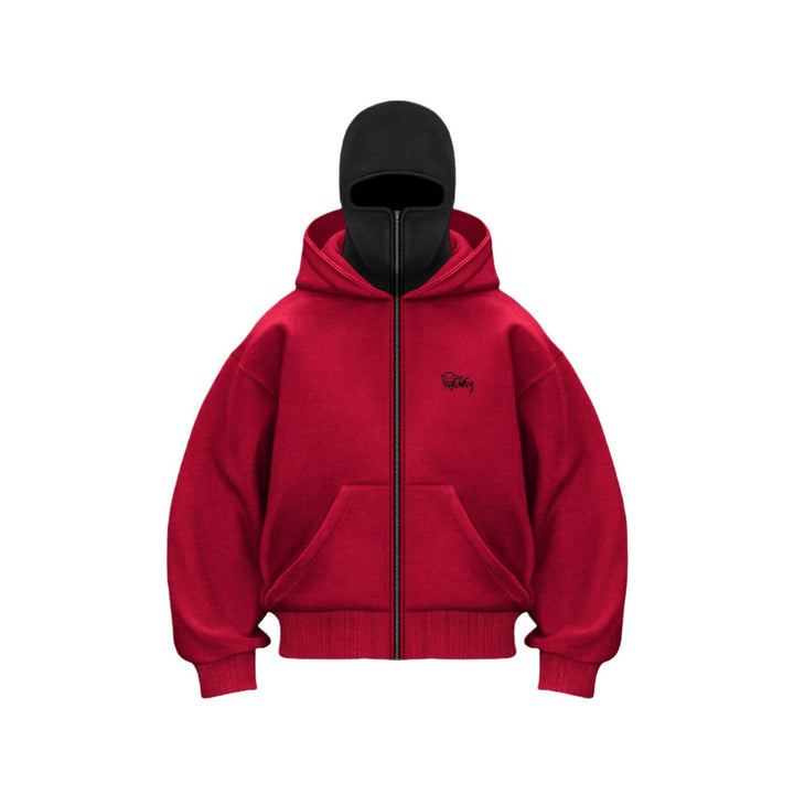 Unisex Kapuzen-Sweatjacke mit vollem Reißverschluss und enganliegender Kapuze – Auréline
